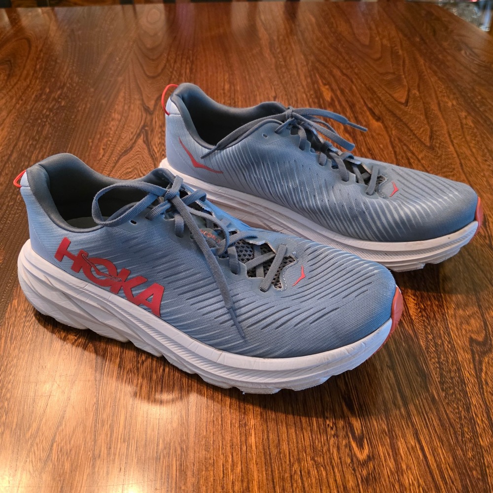 Hoka One One Rincon 3 Mens 11 Blue Fog Running Training Shoes Sneakers